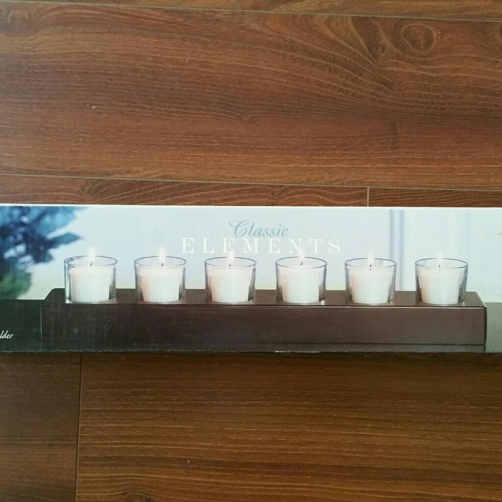 Classic Elements Wood Six Votive Holder